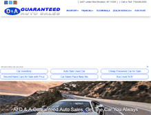 Tablet Screenshot of dandaguaranteedautosales.com